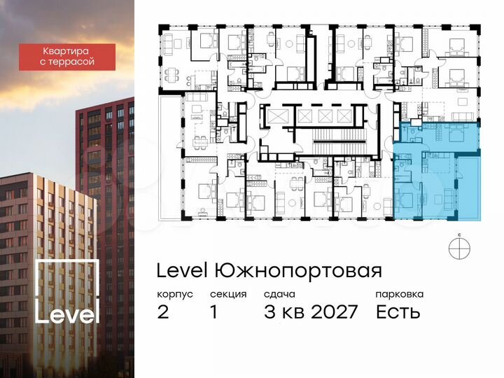 3-к. квартира, 76 м², 24/47 эт.