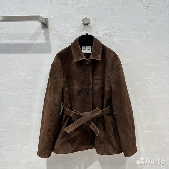 Замшевая куртка пиджак Miu Miu