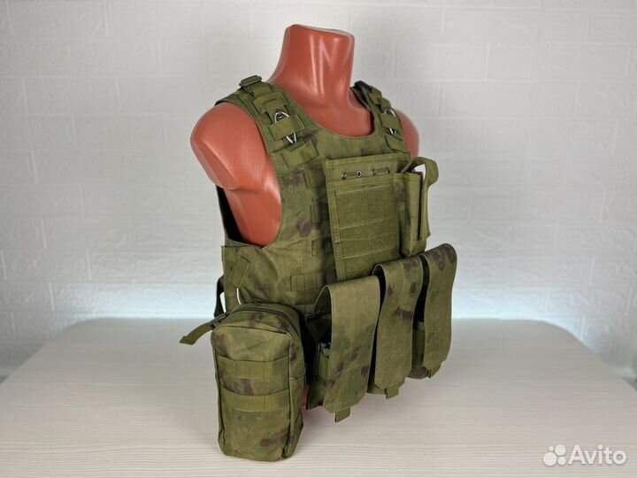 Разгрузочный жилет плитник тактический мох