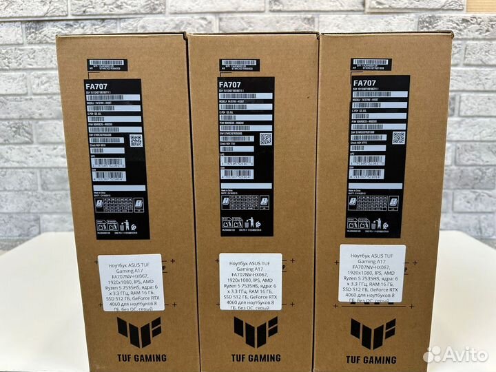 Asus TUF A17 Ryzen 5 7535HS 16/512 GeForce RTX 406