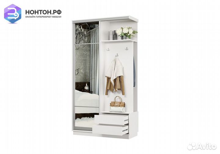 Прихожая-купе Аквила мини белая