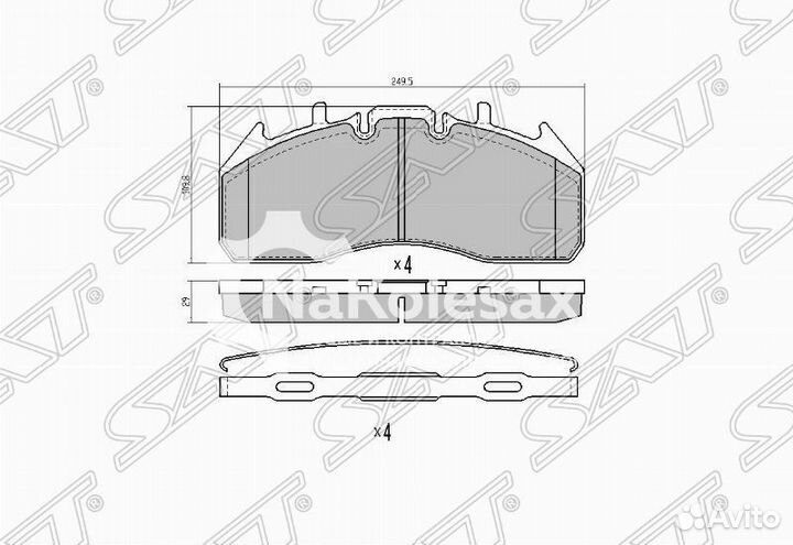 Колодки тормозные перед volvo FH/FE
