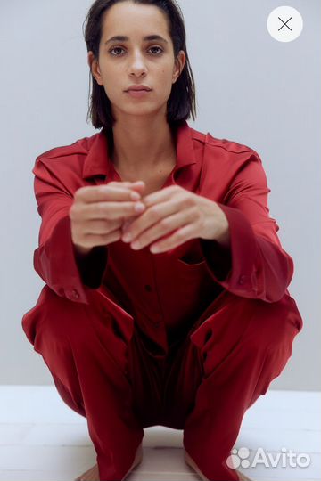 Пижама красная женская hm s