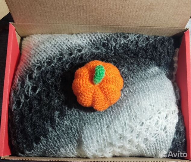 Пончо, шаль вязаная, ручная работа