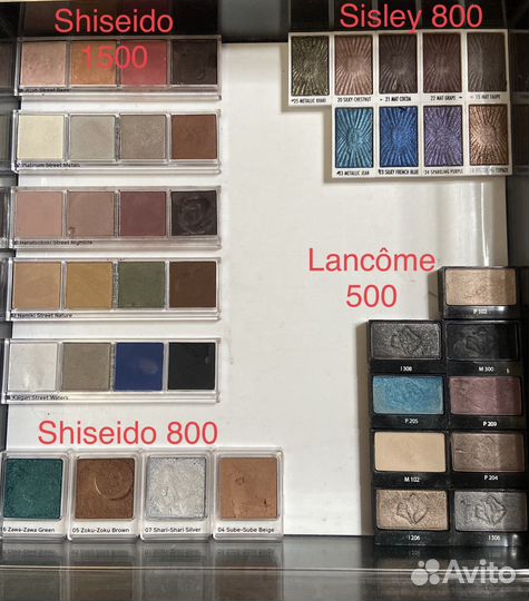 Тени, пудры Dior,Chanel,Guerlain,Lancôme,Sisley