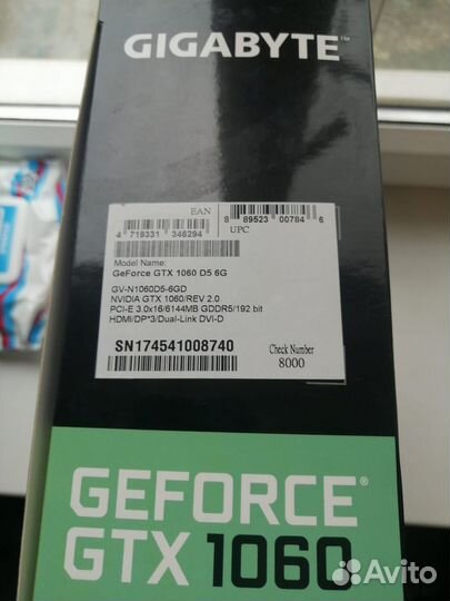 Видеокарта gtx 1060 6gb gigabyte