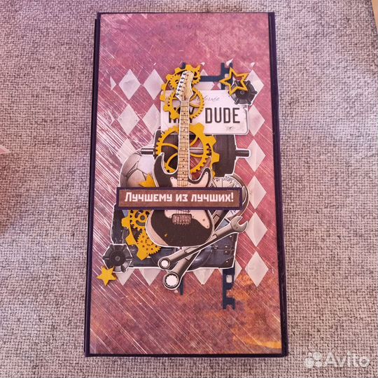 Открытка с шоколадом ручной работы