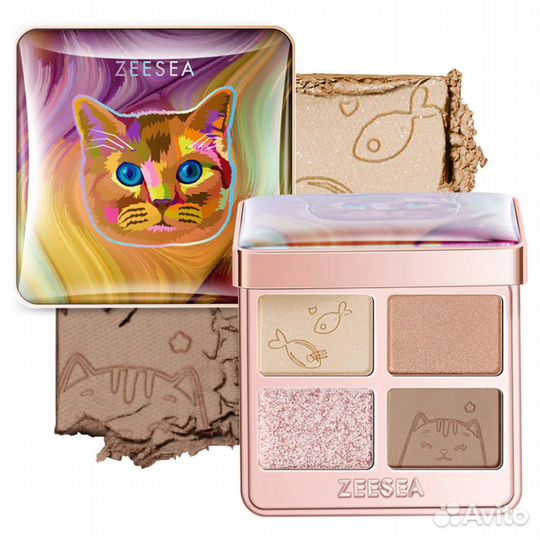 ZeeSea Тени для век Tipsy Kitty Eyeshadow Quad