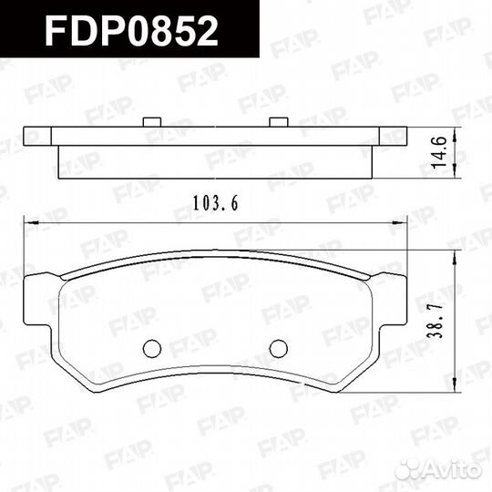 Колодки тормозные FDP0852 FAP Россия
