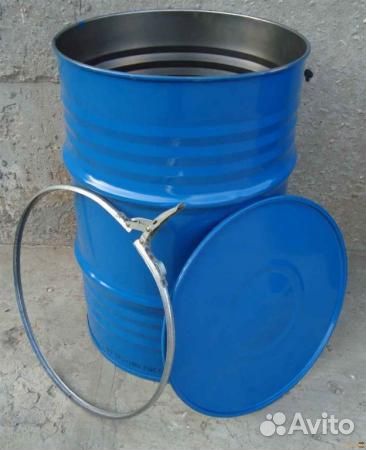 Бочка железная 200 литров с крышкой и замком