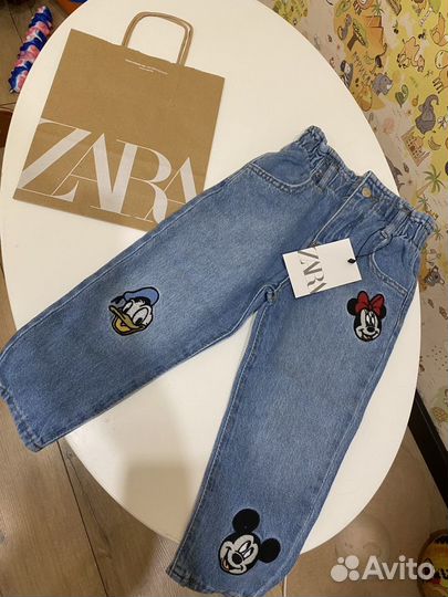 Джинсы для девочки Zara Disney 92-116 см