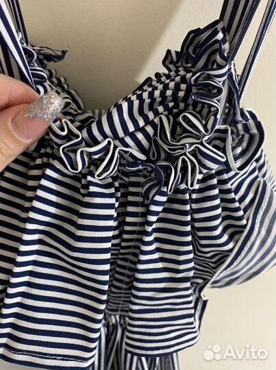 Женский комбенизон с резинкой на талии