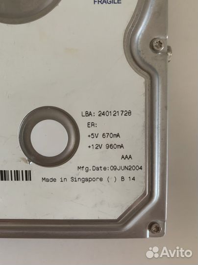 Жесткий диск maxtor 120 gb