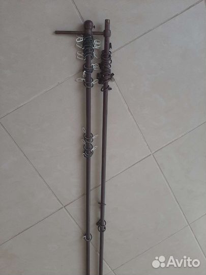 Карниз для штор металлический 2х рядный