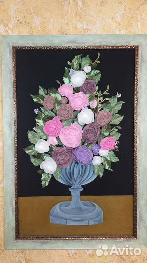 Картина (пионы из шифона)