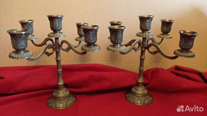 Подсвечники из латуни Италия
