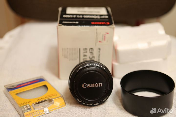 Canon EF 50mm f 1.4 usm (новый)бленда;светофильтр