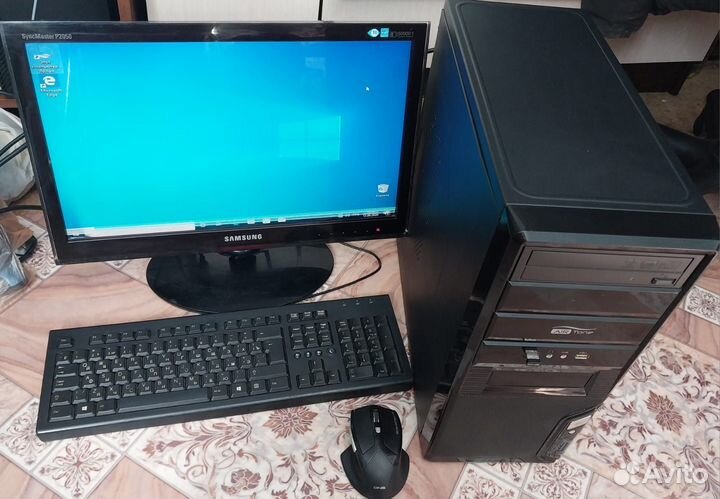 Продам компьютер в сборе с монитором,клавиатурой и