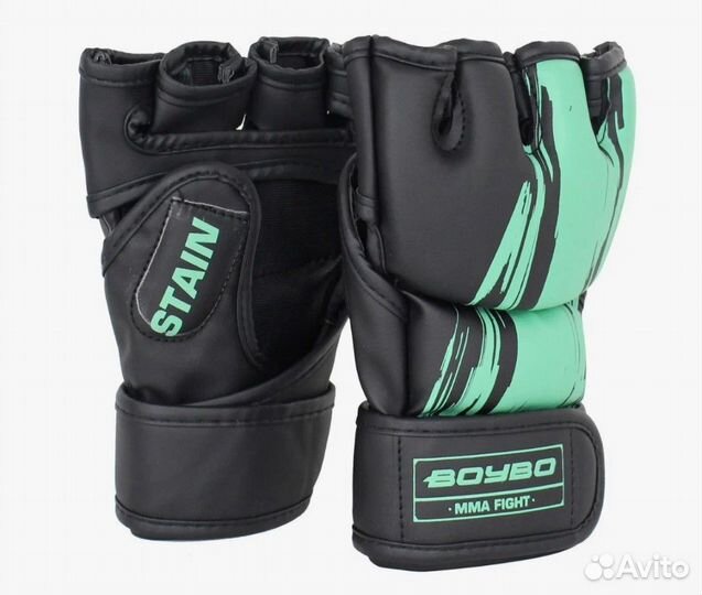 Перчатки MMA BoyBo Stain BGM311 флекс, голубой (S)
