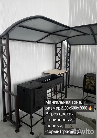 Мангальная зона из металла