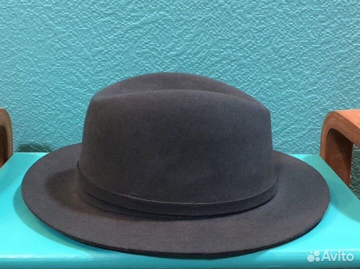 Шляпа фетровая серая унисекс р. 55
