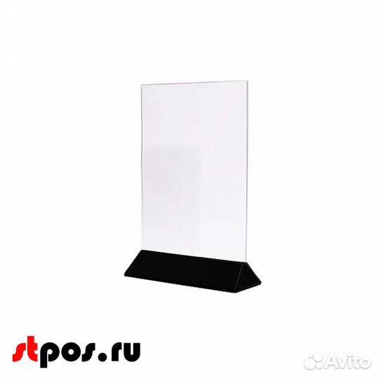 Менюхолдер, тайбл тент А4, чёрное основание