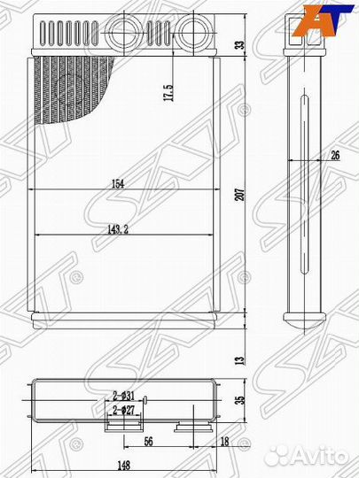 Радиатор отопителя салона chevrolet cruze 09/opel
