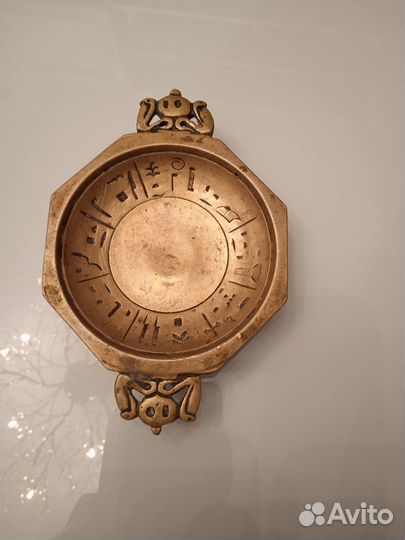 Индийская латунная чаша для благовония