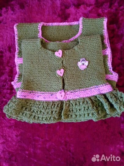 Жилетка для девочки вязаная