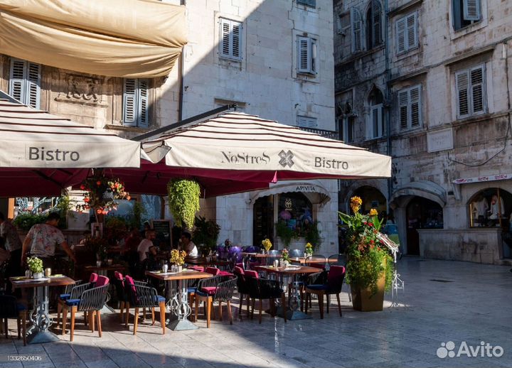 Профессиональный зонт для кафе. Усиленный зонт