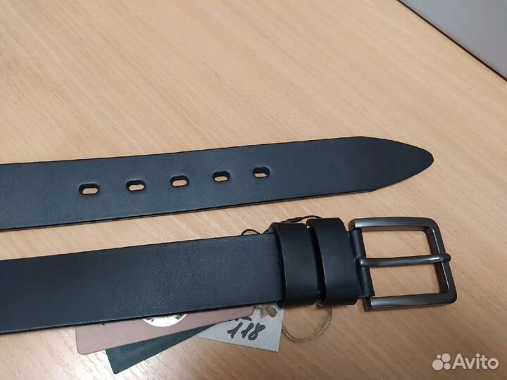 Мужской ремень из натуральной кожи. Джинсовый
