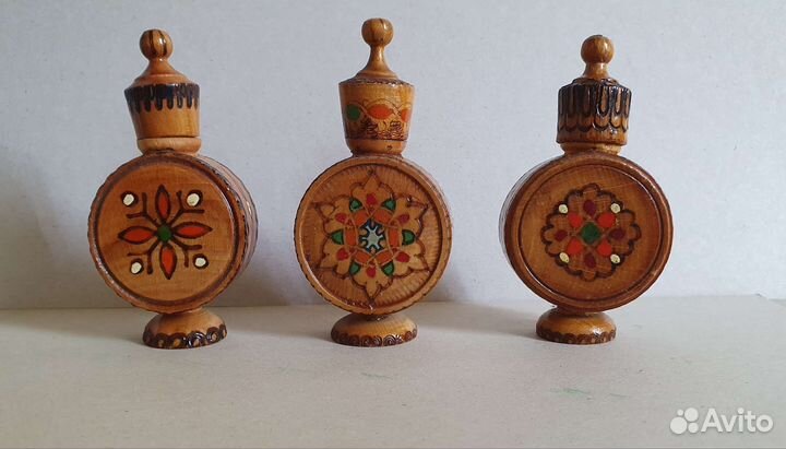 Флаконы от духов деревянные СССР