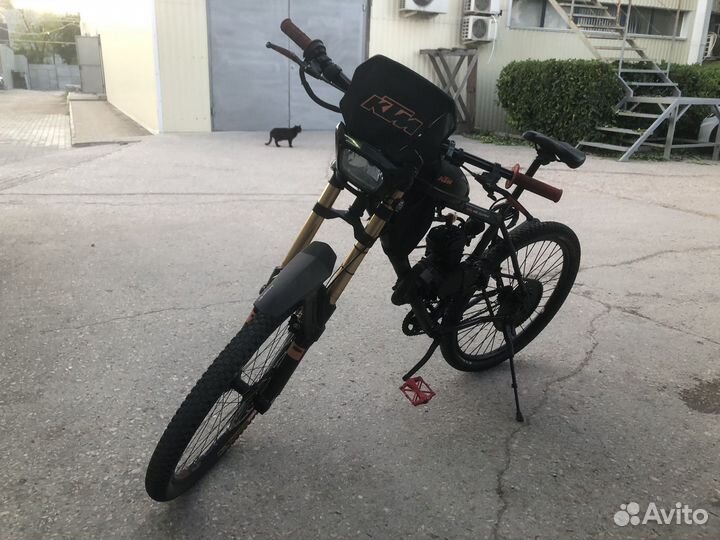 Велосипед с бензиновым мотором F80