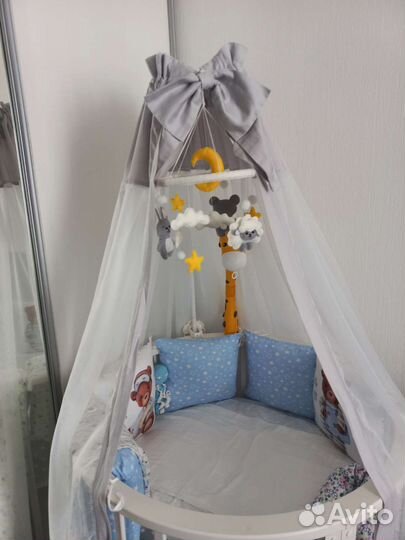 Мобиль+Балдахин для кроватки