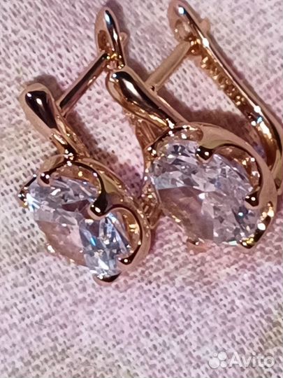 Серьги золото