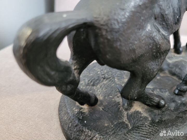 Статуэтка Лошади на воле пара Чугун Касли СССР