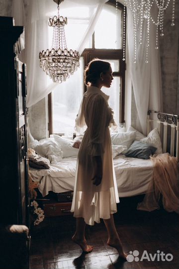 Винтажное белое платье