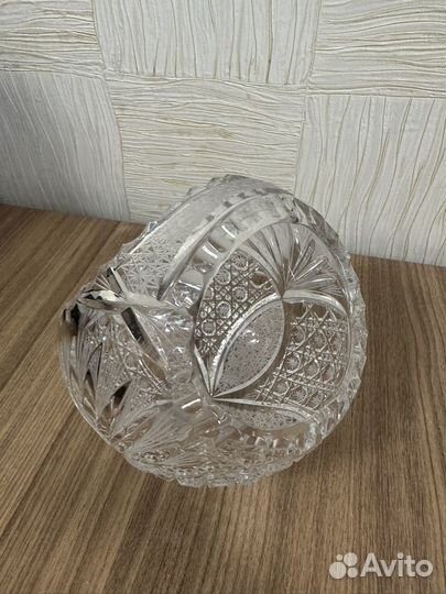 Хрустальная ваза-корзинка для фруктов «Лукошко»