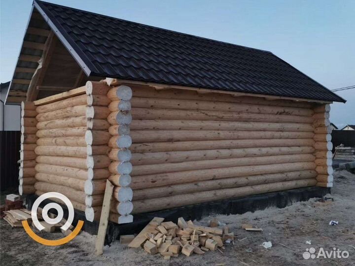 Сруб бани 6х4 ручной рубки