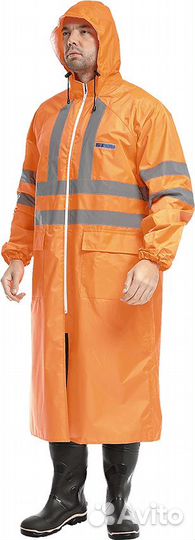 Спецодежда Плащ влагозащитный флуоресцентный