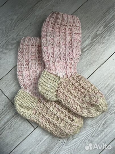 Носки ручной вязки шерстяные