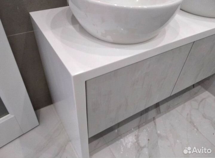 Столешница для ванной и кухни из искуственного кам