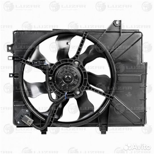 Вентилятор двигателя Hyundai Getz (02) (с кожухом)