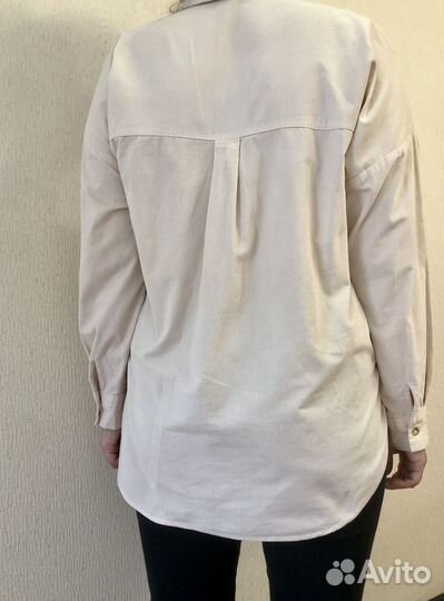 Женская рубашка пудровая