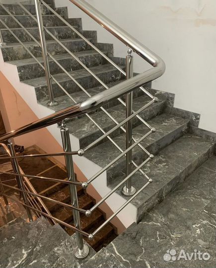 Перила, пopучни, огpaждения из нержавeющей cтали