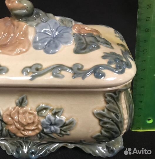 Шкатулка для украшений ссср.Фаянс
