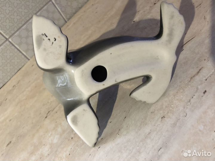 Статуэтка СССР «Тюлень», фарфор, лфз