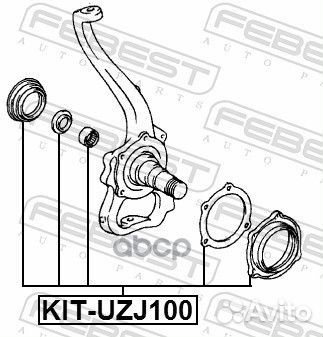 Ремкомплект поворотного кулака kituzj100 Febest