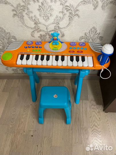 Детский синтезатор пианино с микрофоном baby GO