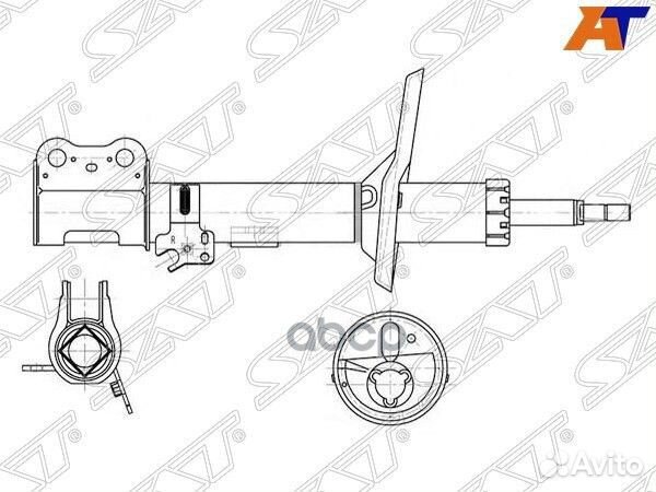 Стойка передняя toyota RAV4 00-05 RH ST-48510-4